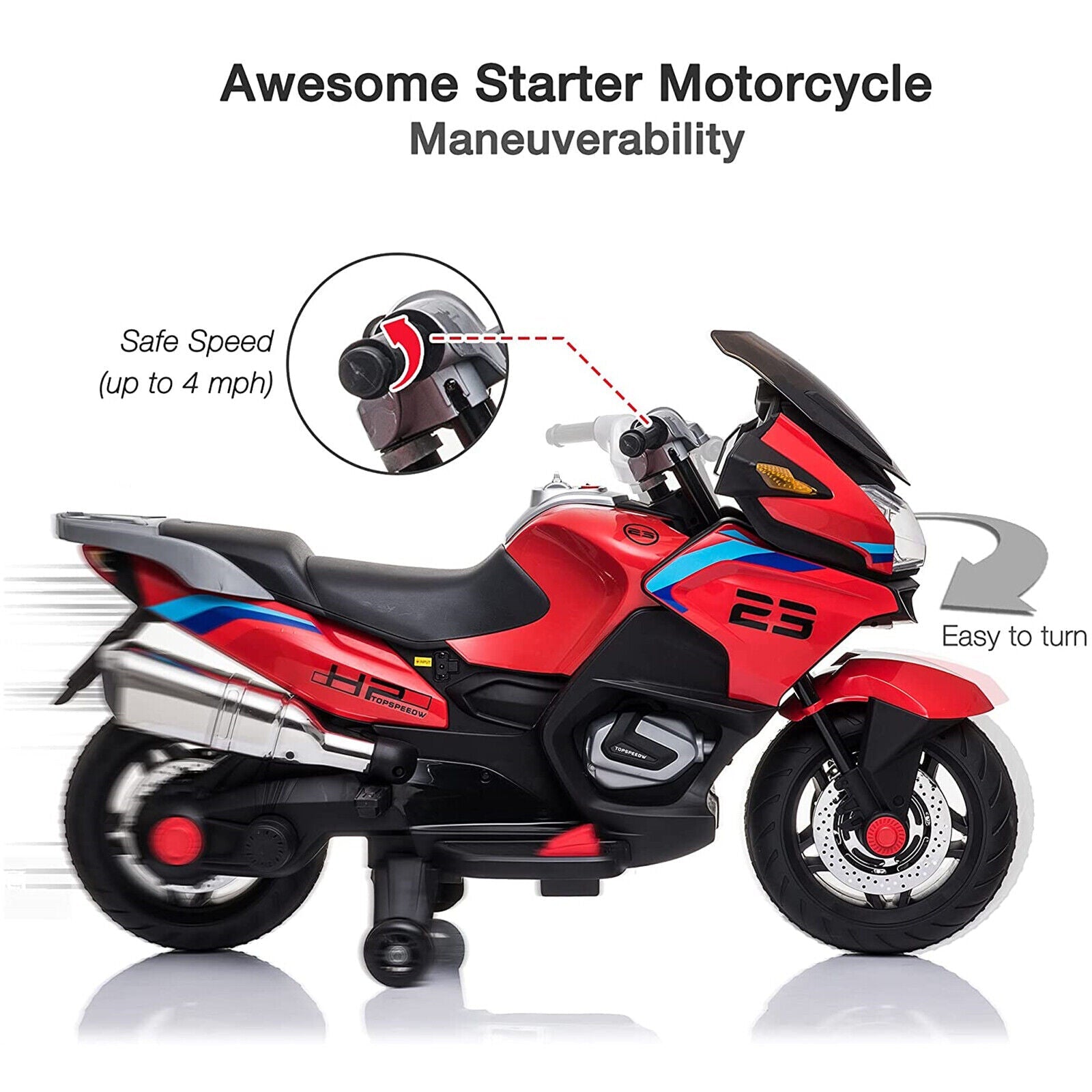 COLOR TREE Kids 12V Electric Motorcycle with Music and Battery Power - Perfect Ride On Car Gift