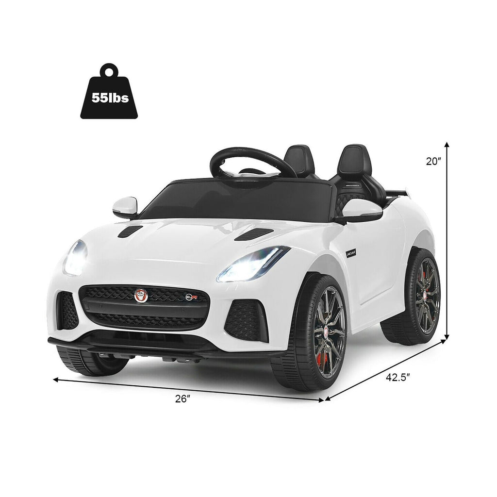 Costway 12V Jaguar F-Type SVR Licensed Kids Ride On Car with Motorized Function