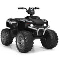 Costway 12V Kids ATV Quad Ride On Car with LED Light & Music - Black