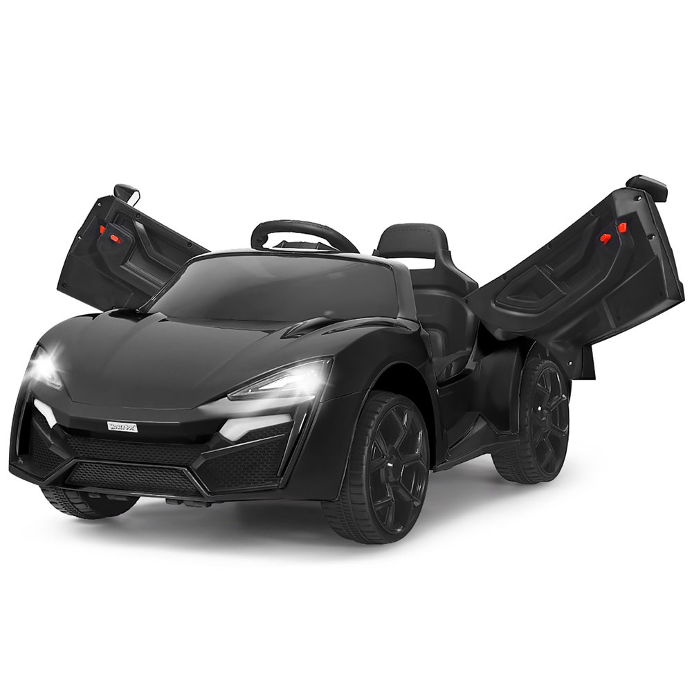Costway 12V Kids Ride-On Car with Remote Control, Lights, MP3 Player, and Openable Doors