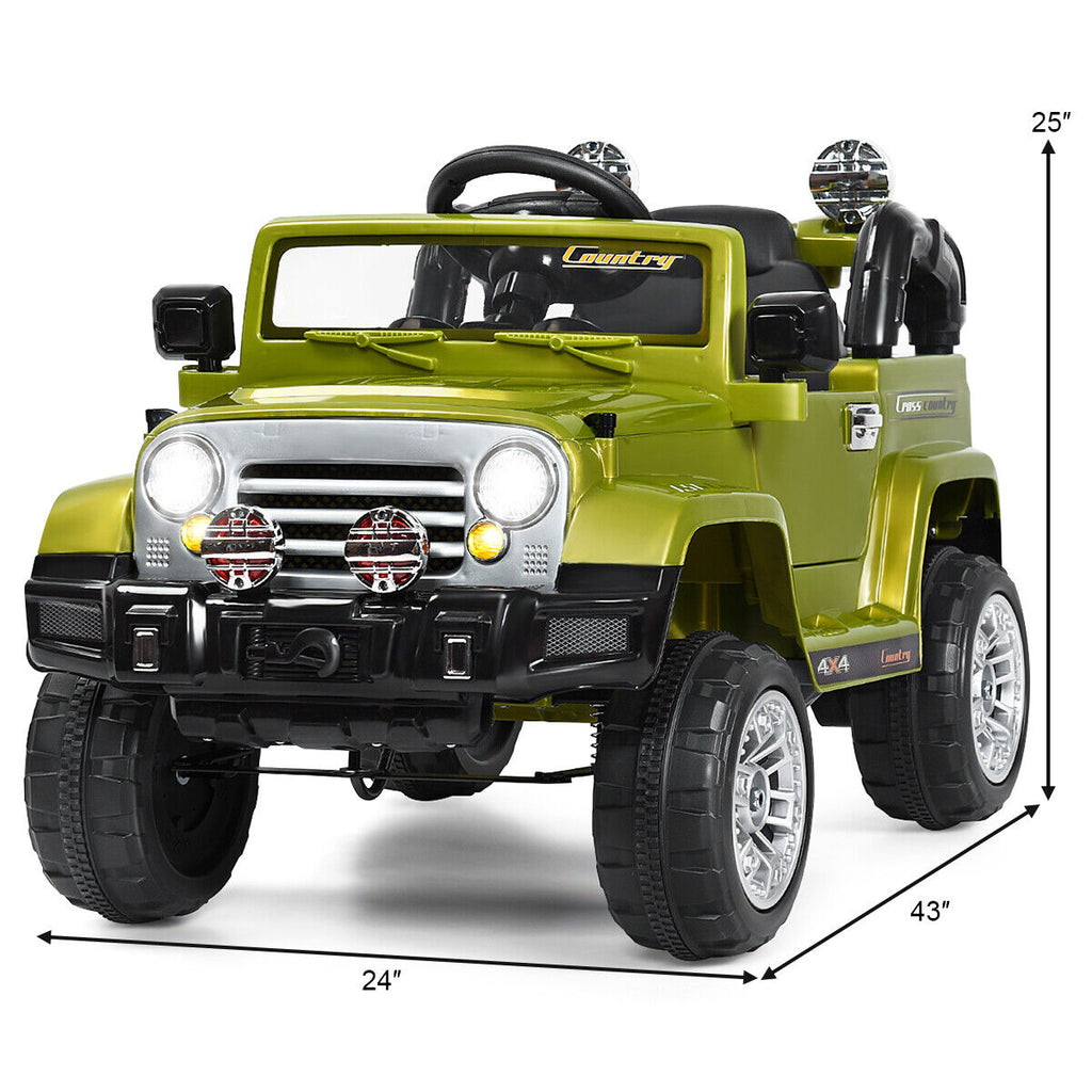 Costway 12V MP3 Kids Ride On Truck Car with RC Remote and Light - Perfect Christmas Gift!