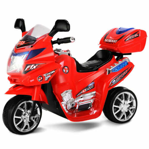 Costway Kids 6V Battery Powered 3-Wheel Ride On Motorcycle Toy