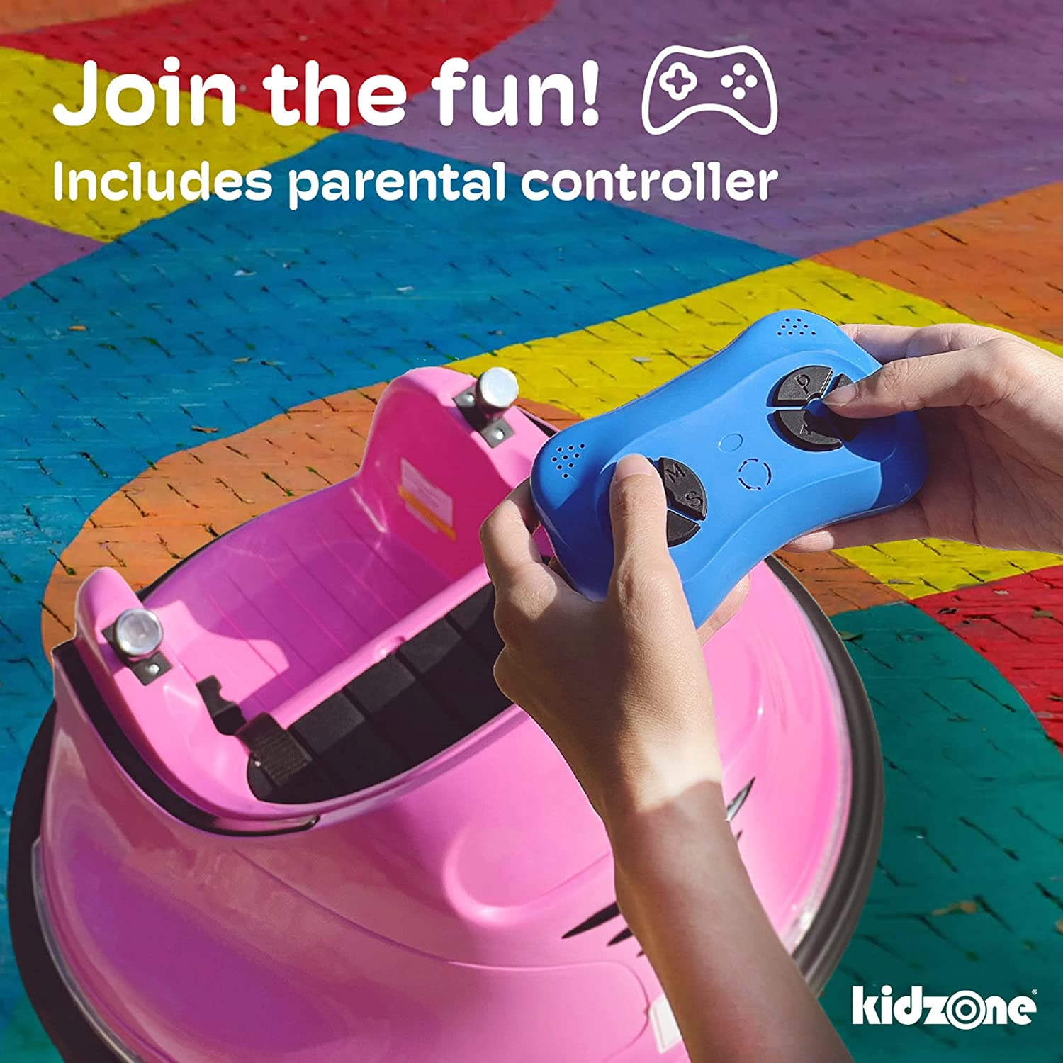 Customizable 6V Electric Bumper Car for Kids & Toddlers 1.5-5 Years Old with DIY Sticker Kit