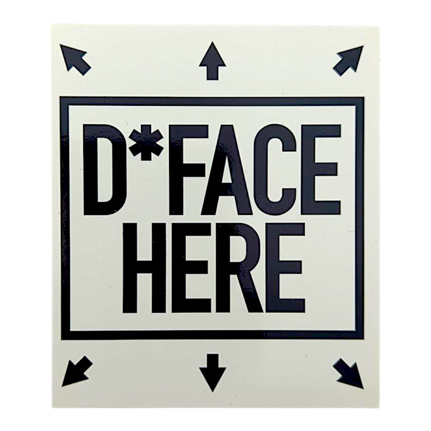 D*Face Here Sticker
