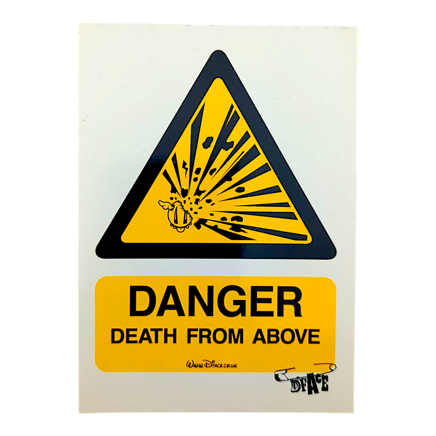 D*Face Danger Death from Above Sticker