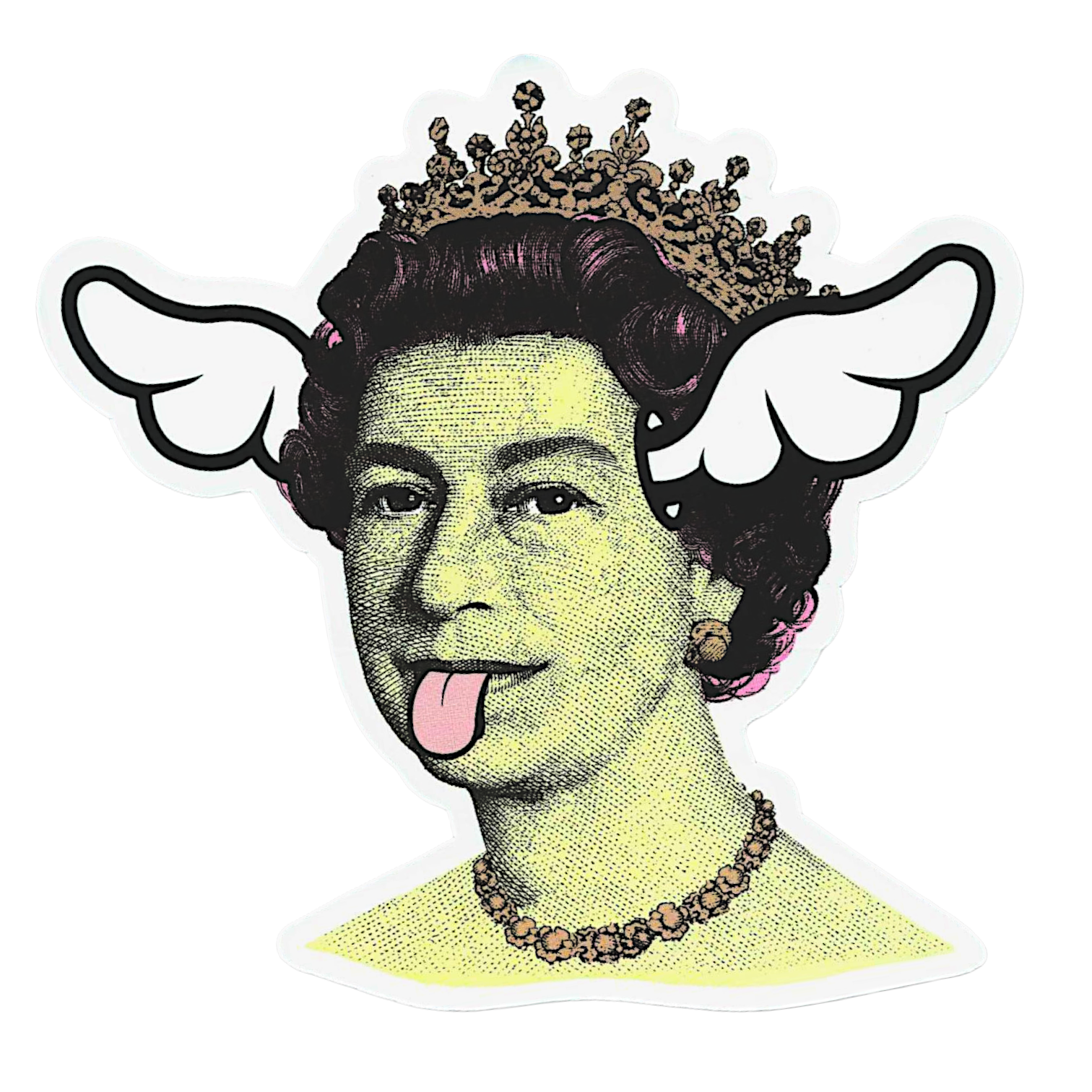 D*Face Dog Save The Queen Sticker
