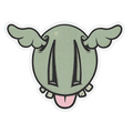 D*Face Gray D*Dog Sticker