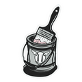 D*Face Paint Can & Brush Sticker