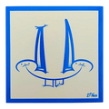 D*Face Smiley Face (Blue) Sticker