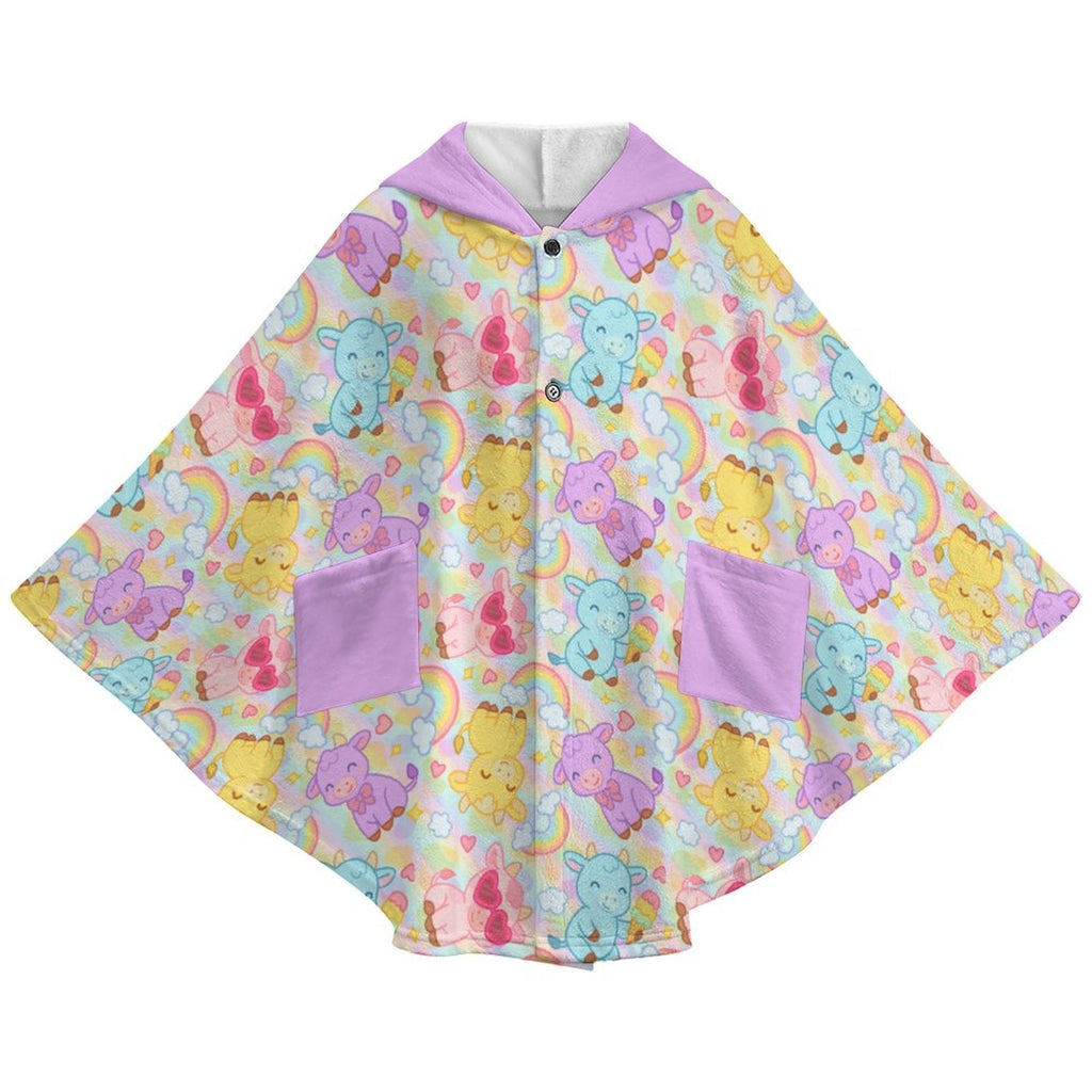Rainbow Moobaby Hooded Blanket