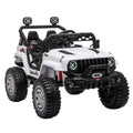 DAKOTT 12V Electric Off Road Ride On Truck with Remote Control for Kids - White