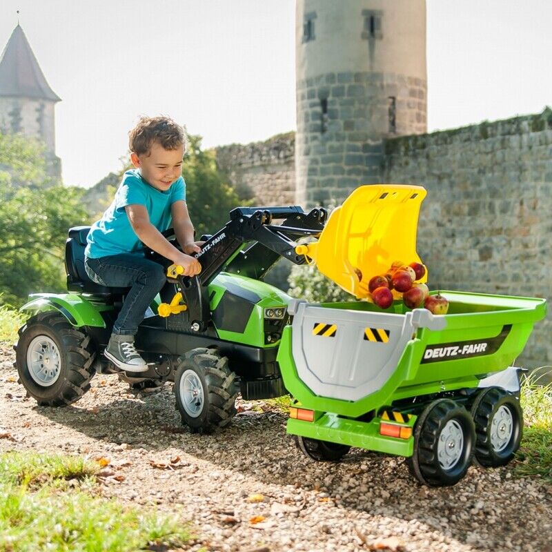 Deutz-Fahr Halfpipe Tipper Trailer by Rolly Toys - The Perfect Addition to Your Farming Playtime!