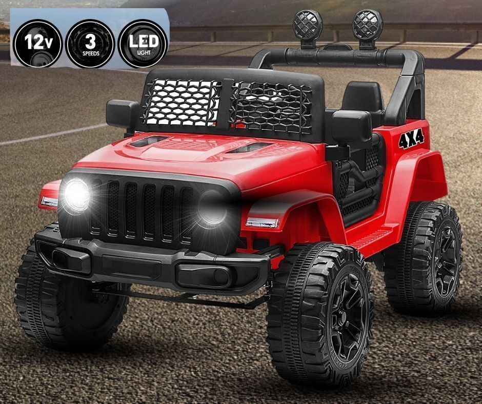 DIY 12V Electric SUV Ride-On Toy with Remote Control, LED Lights, and MP3 Player
