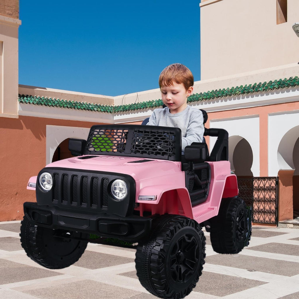 DIY 12V Electric SUV Ride-On Toy with Remote Control, LED Lights, and MP3 Player