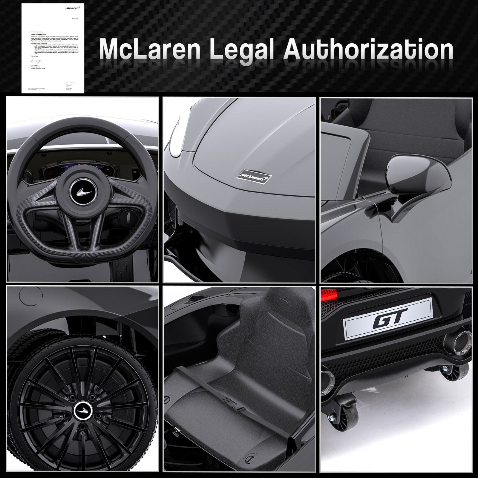 Double Door 12V Electric Ride-On Car for Kids with 2 Speed Options