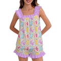 Rainbow Moobaby Ruffle Pajama Set