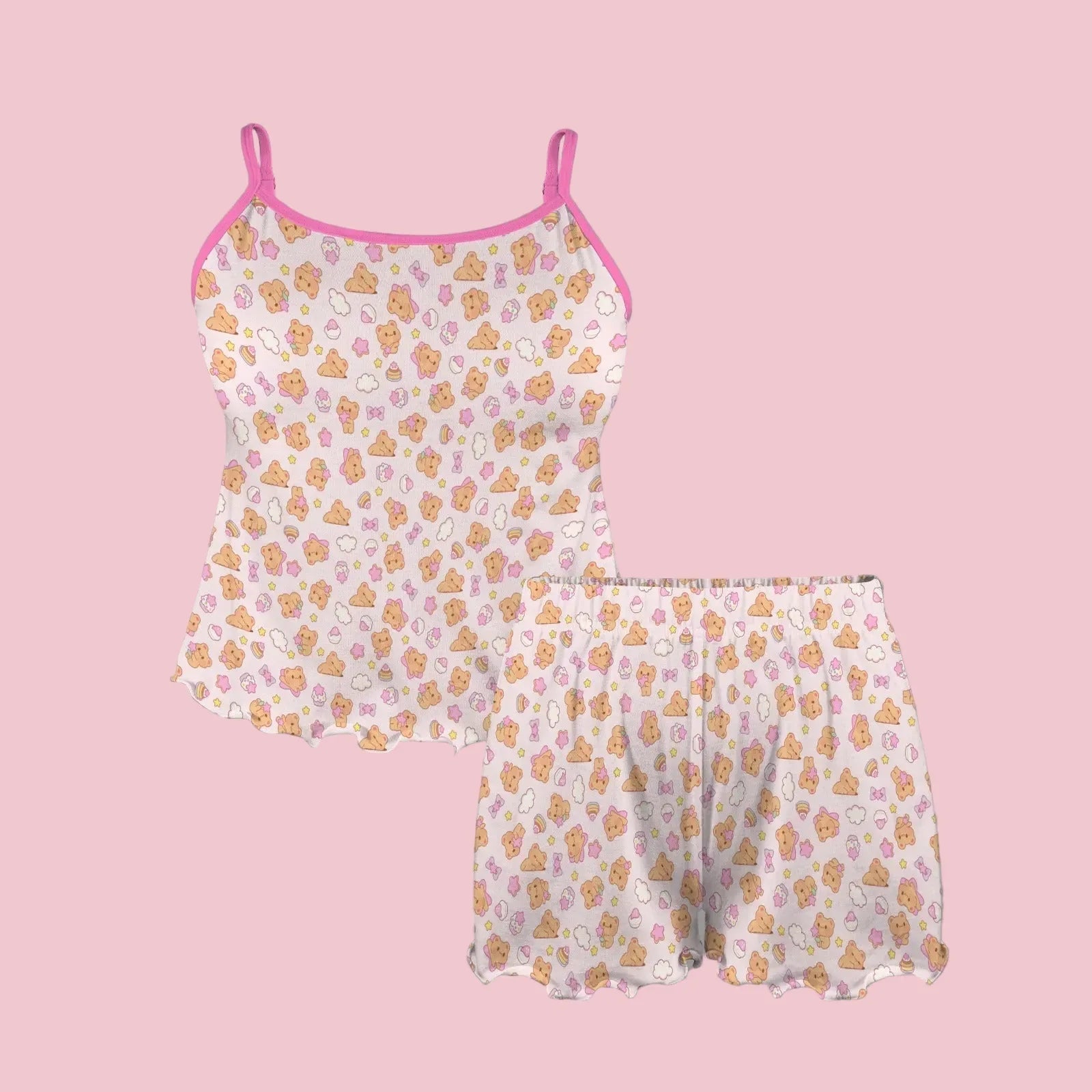 Bearly Adorable Ruffle Jammies Set
