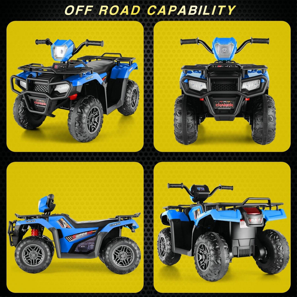 Electric 4-Wheeler Quad for Kids - 12V Battery Powered Ride-On with Dual Speeds