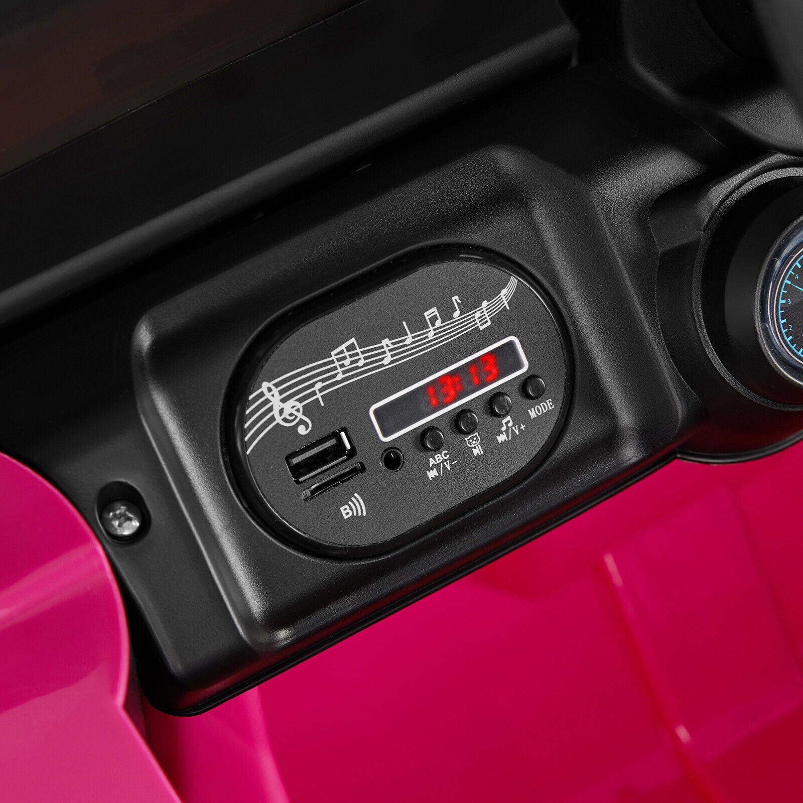 Electric 12V Pink Kids Ride On Jeep with USB, LED, Bluetooth, and RC Control