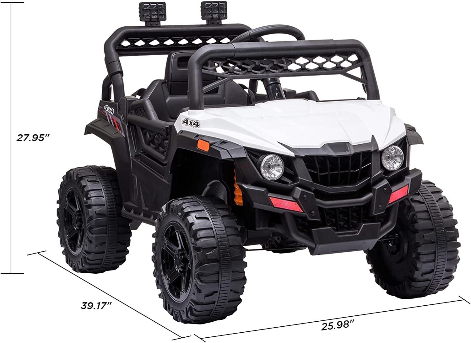 Electric 2-Seater Jeep for Kids with MP3 and LED Lights - 12V Battery Powered for Safe Fun!
