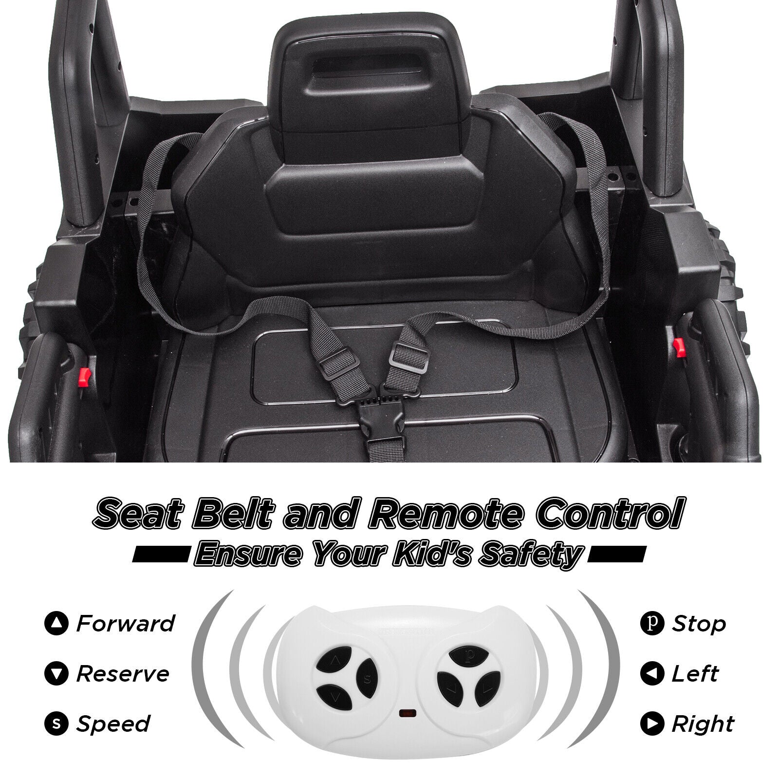 Electric 2-Seater Jeep for Kids with MP3 and LED Lights - 12V Battery Powered for Safe Fun!