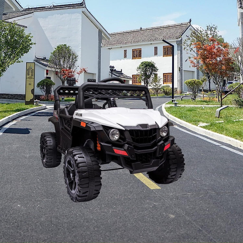 Electric 2-Seater Jeep for Kids with MP3 and LED Lights - 12V Battery Powered for Safe Fun!