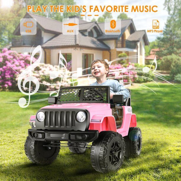 2-Seater Electric Ride-On Toy Truck for Kids with MP3 and Remote Control - Perfect for Christmas!