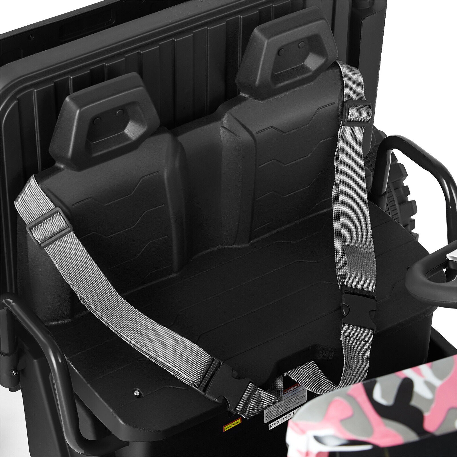 Electric 2-Seater Kids Ride On Truck Tractor with Trailer and Remote Control - 3 Speeds, Pink