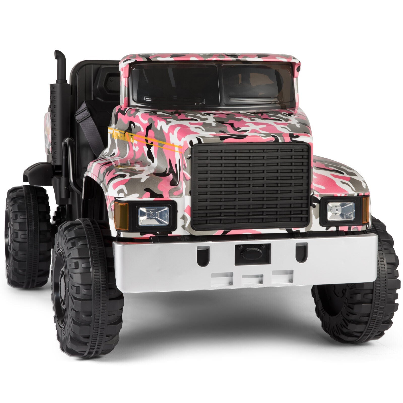 24V Battery-Powered Kids Ride On Truck with 3 Speeds and Remote Control - Camo Pink