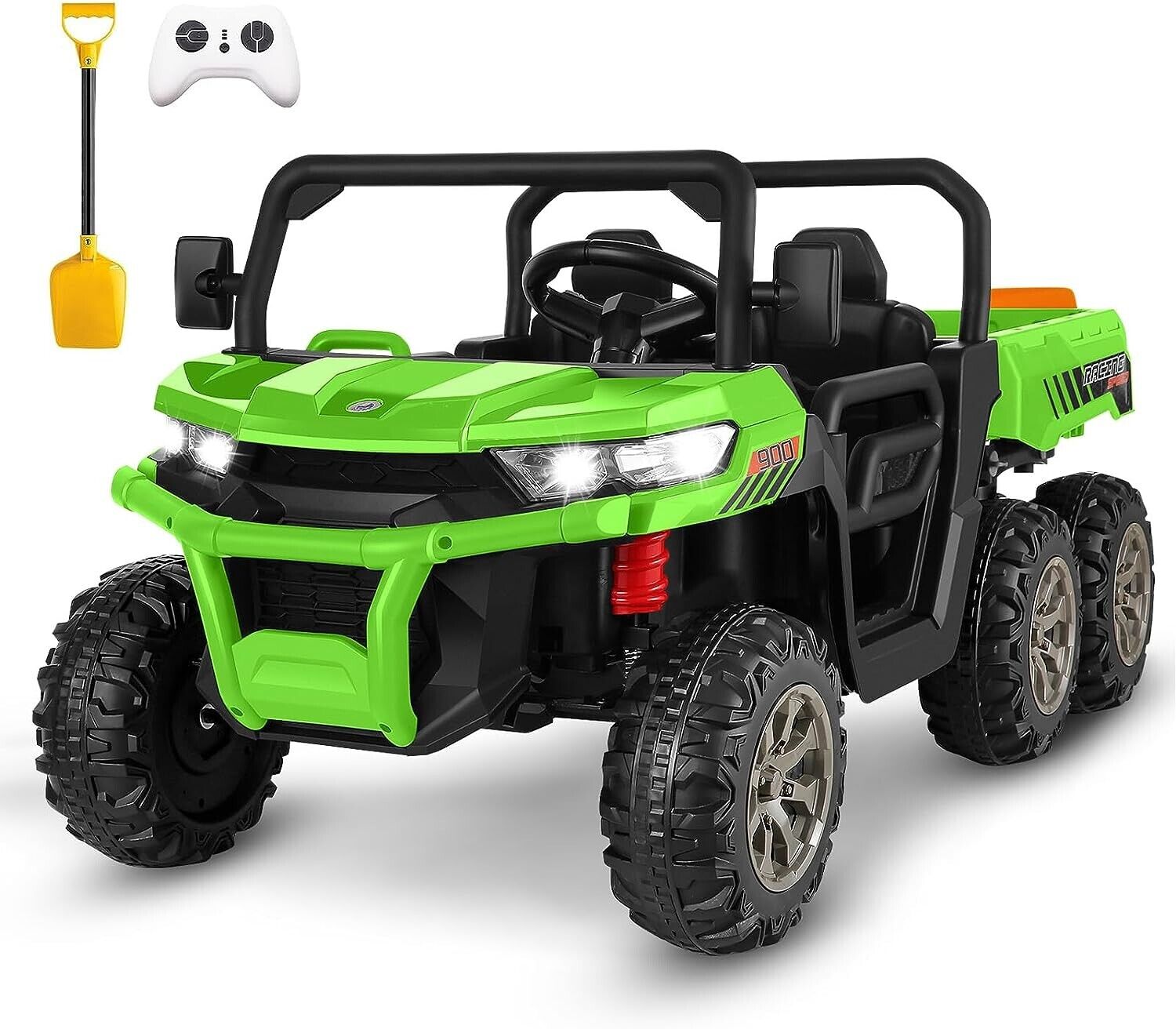 Electric 2 Seater UTV Car for Kids with 4WD and Dump Bed - 24V Powerful Vehicle
