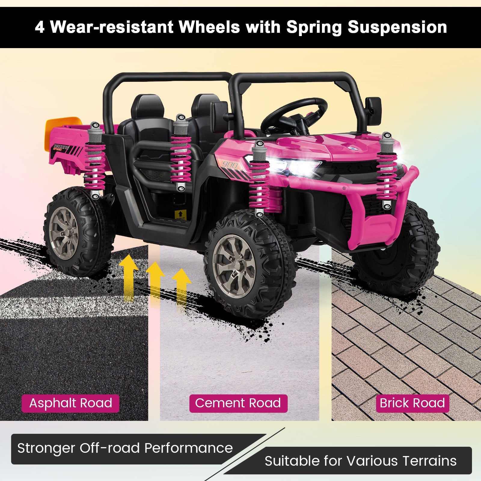 Electric 2 Seater UTV Dump Truck with Remote Control and Functional Dump Bed