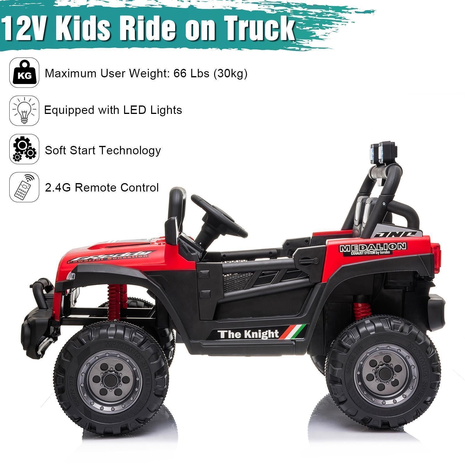 Electric 3-Speed Kids Ride-On Truck with 2.4G Remote Control - Perfect Gift for Children (12V 4.5A)