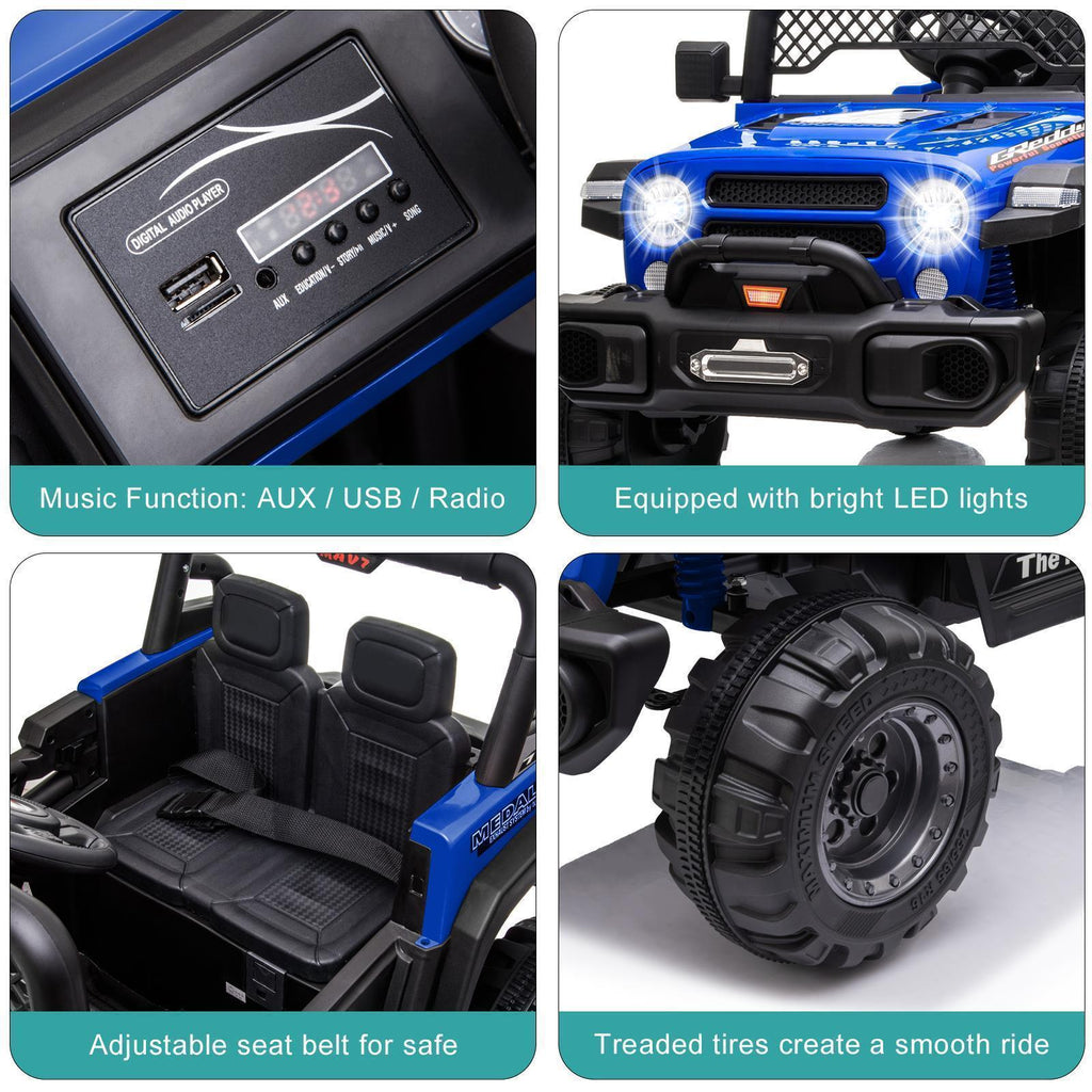 Electric 3-Speed Kids Ride-On Truck with 2.4G Remote Control - Perfect Gift for Children (12V 4.5A)