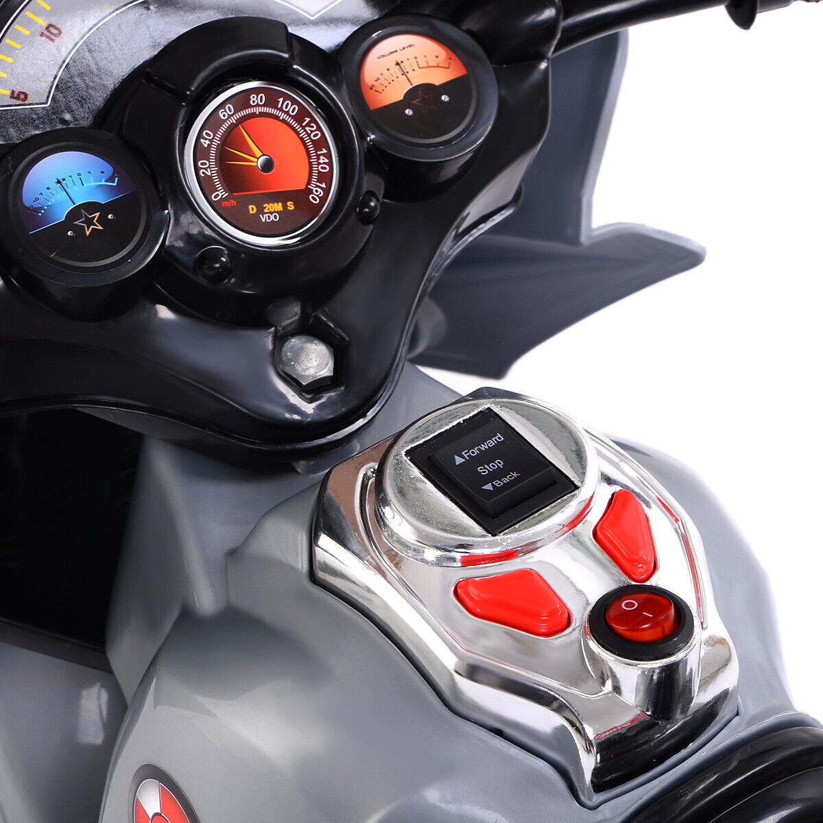 Electric 3-Wheel Ride On Motorcycle for Kids - Gray