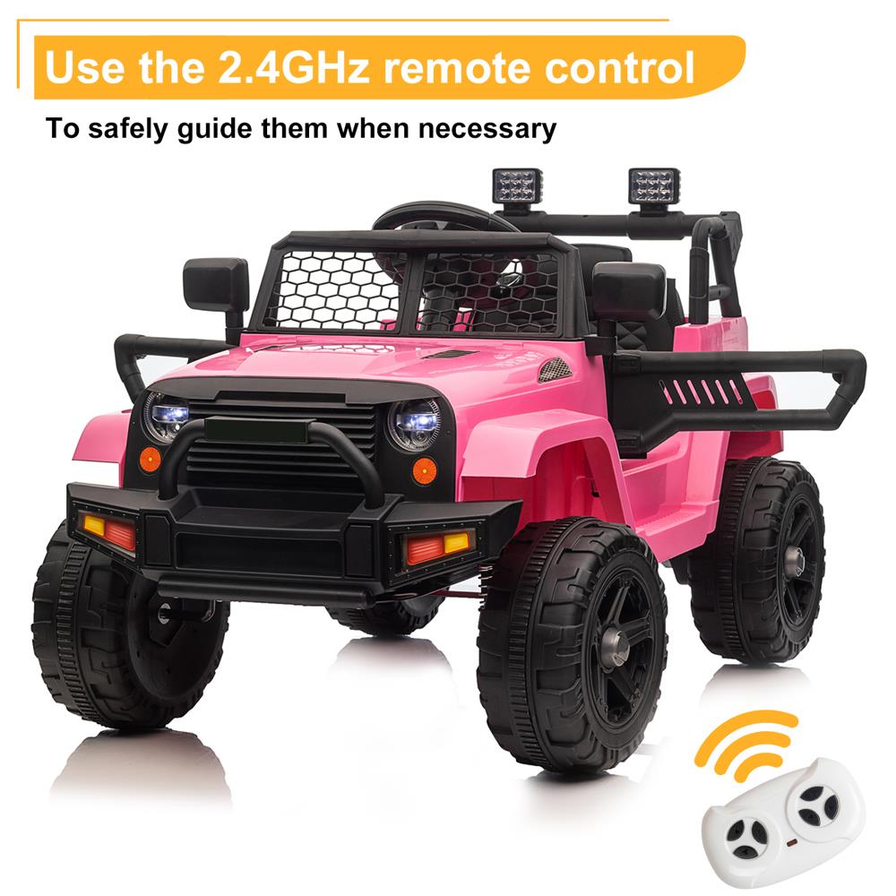 Electric 4-Wheel Ride-On Car Truck for Kids with Remote Control - 12V, 62 Lbs