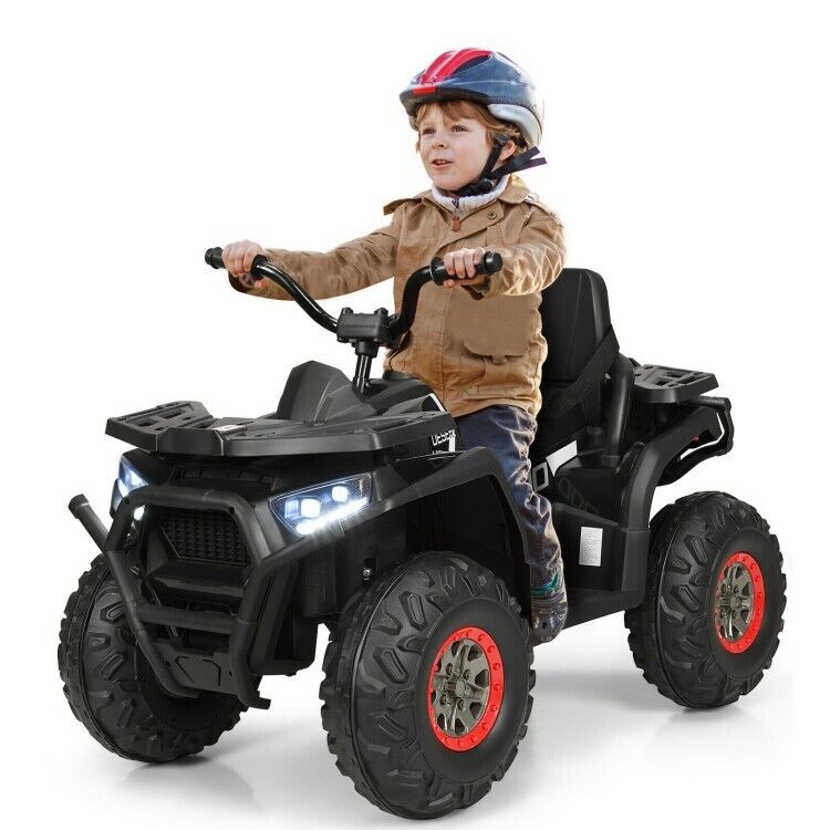 Electric 4-Wheeler ATV for Kids with 2 Speeds and LED Lights