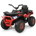 Electric 4-Wheeler ATV Quad for Kids - MP3 and LED Lights Included - Red, Durable and High-Quality