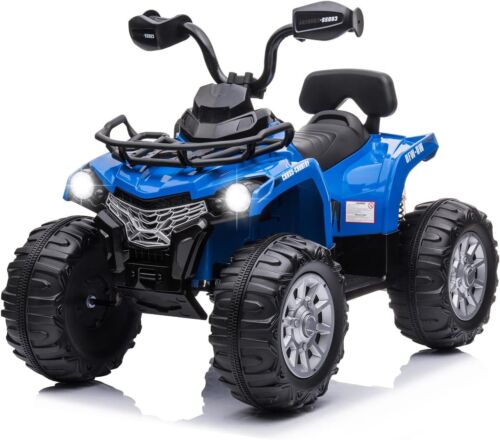 Electric 4-Wheeler ATV Quad for Kids with 2 Speeds, MP3 Player, and LED Lights
