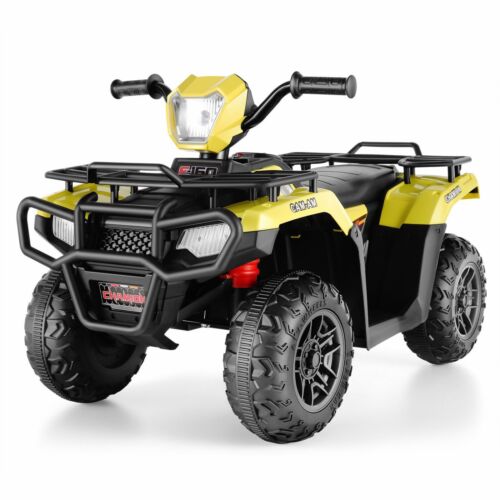 Electric 4-Wheeler ATV Quad for Kids with LED Lights, MP3 Player, and USB Port
