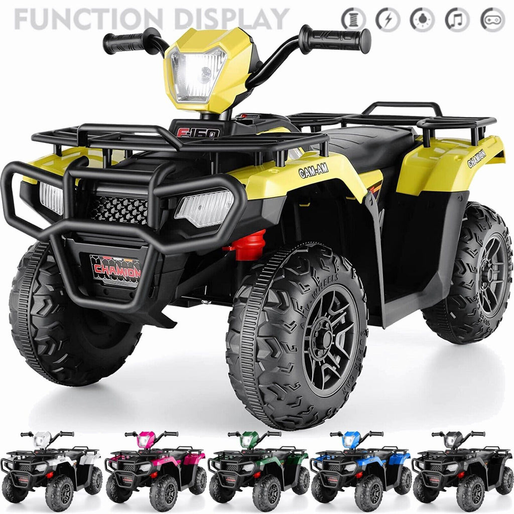 Electric 4-Wheeler ATV Quad for Kids with LED Lights, USB and MP3 Player - Suitable for Boys and Girls Aged 4 and Up