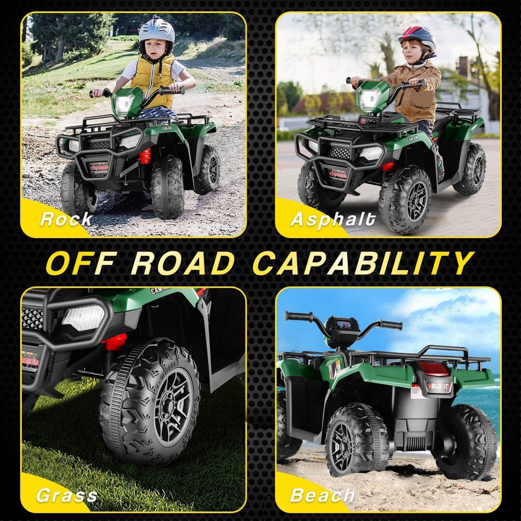 Electric 4-Wheeler ATV Quad for Kids with LED Lights, USB and MP3 Player - Suitable for Boys and Girls Alike!