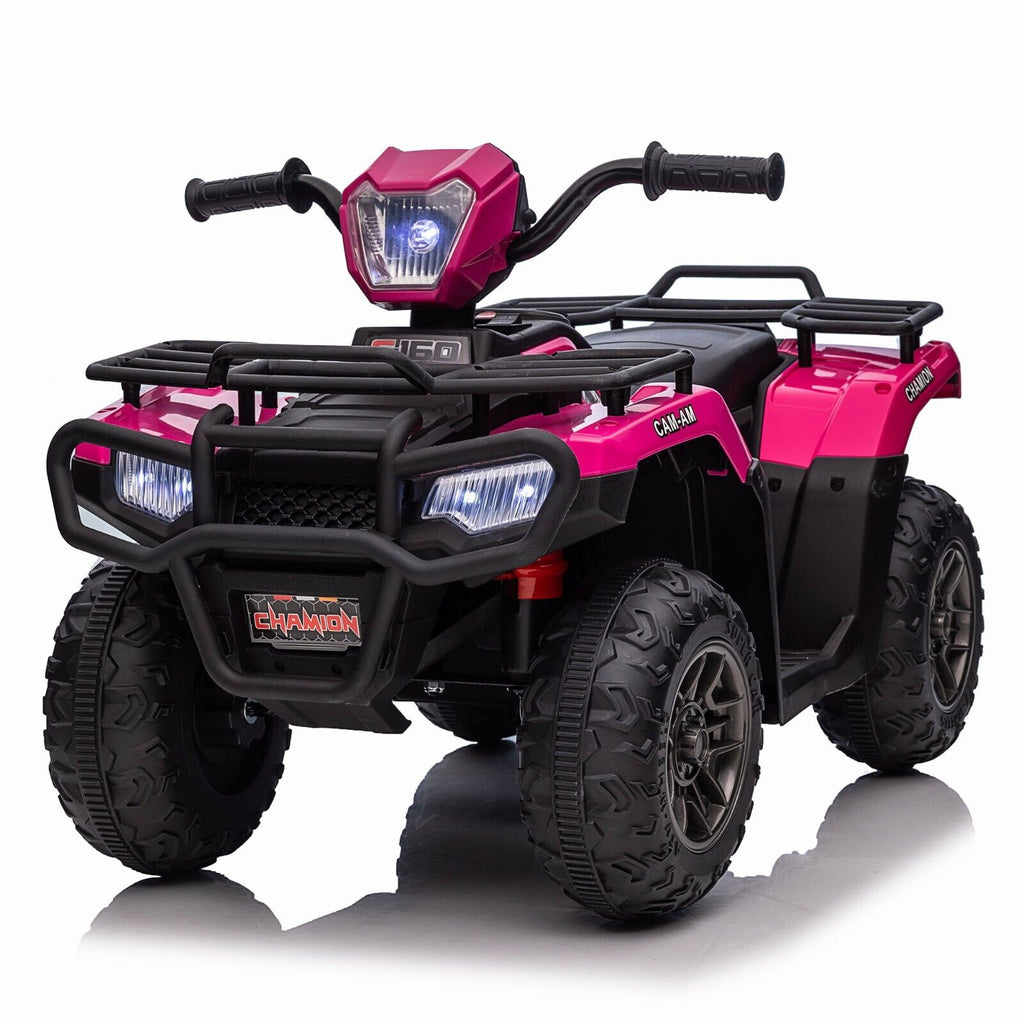 Electric 4-Wheeler ATV Quad for Kids with LED Lights, USB/MP3 Music Player