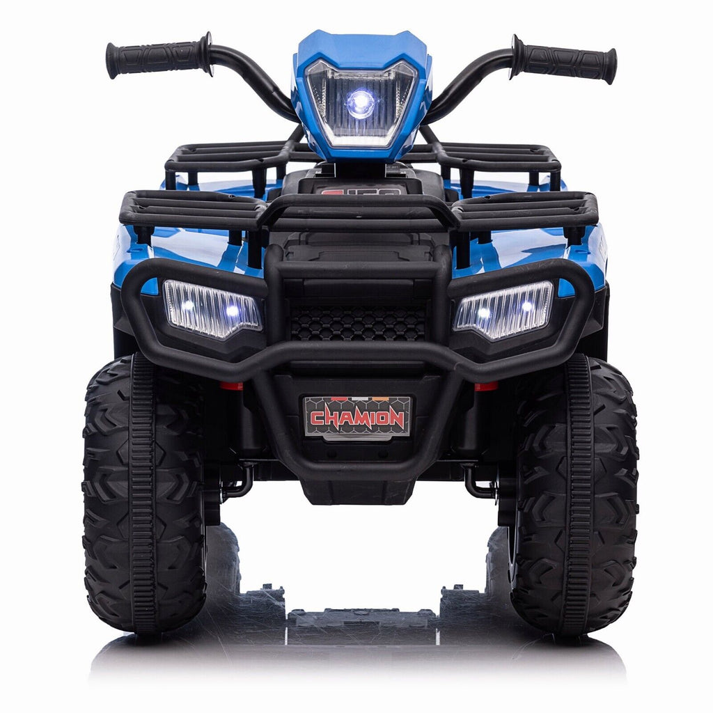 Kids 12V ATV with AUX & USB, Music & LED Lights - Battery-Powered 4 Wheeler