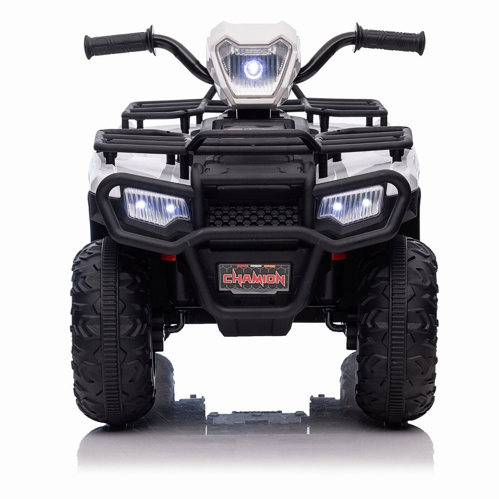 Kids 12V ATV with AUX & USB, Music & LED Lights - Battery-Powered 4 Wheeler