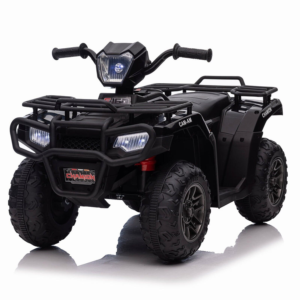 Electric 4-Wheeler Quad for Kids with Music, LED Lights, and AUX Port - 12V Ride On ATV