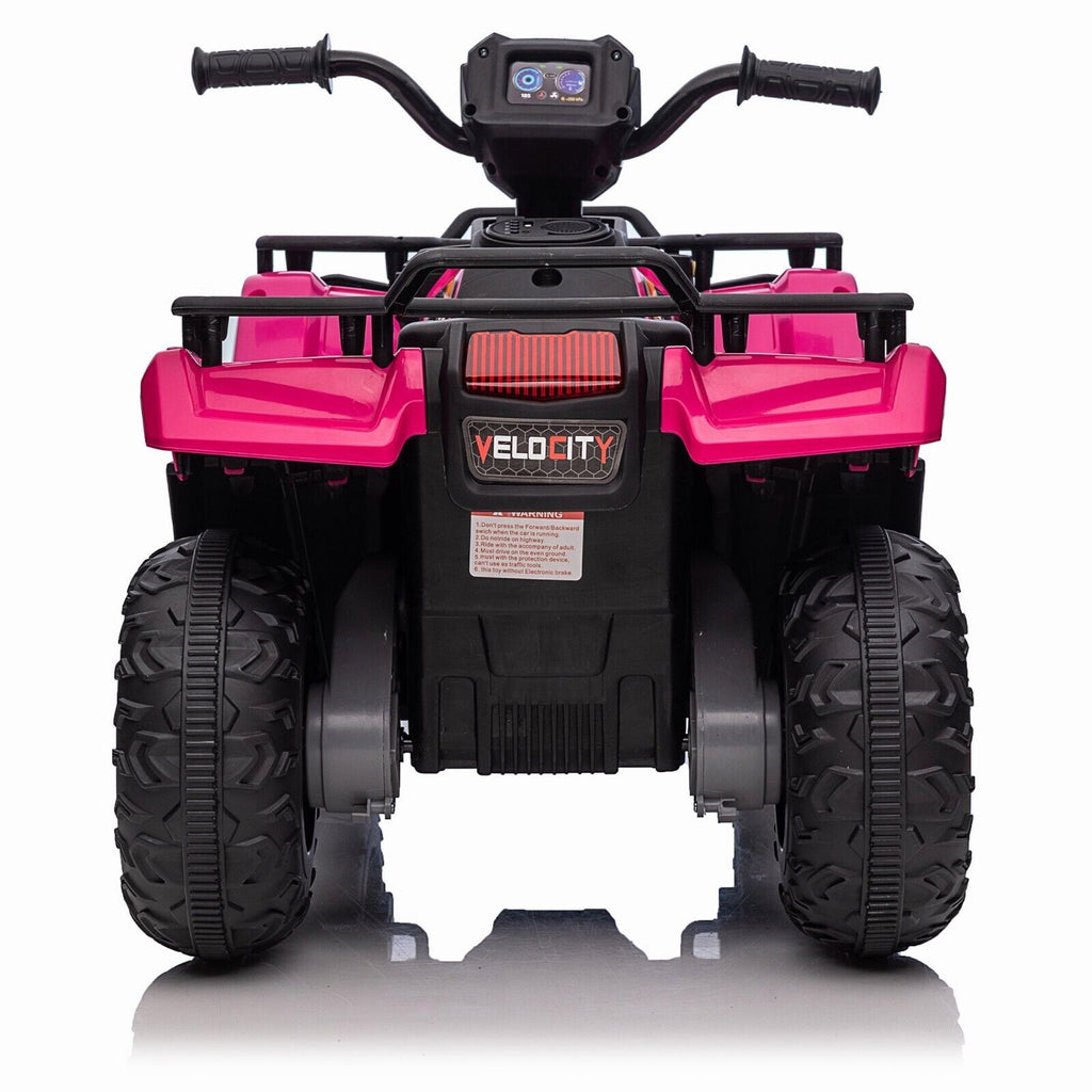 Electric Kids ATV Ride On Car with Music, LED Lights, and USB Charger - 12V 4-Wheeler for Endless Fun!