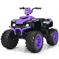 Electric 4-Wheeler ATV Quad Ride On Car for Kids - Purple with LED Light
