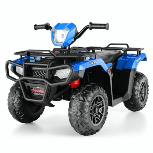 Electric 4-Wheeler Quad Car for Kids with MP3 & Light - 12V Battery Powered