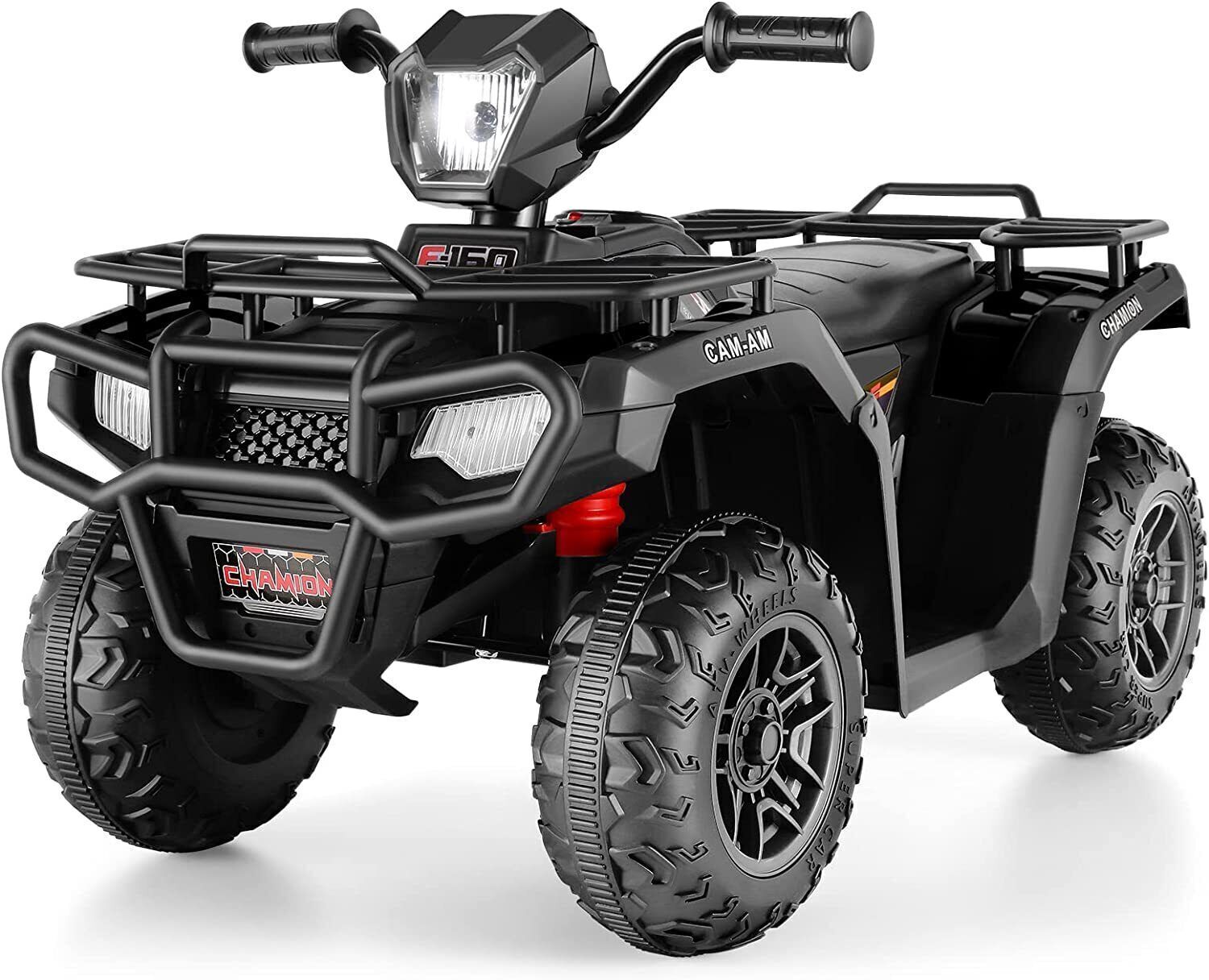 Electric 4-Wheeler Quad Car for Kids with MP3 & USB - 12V Battery Powered