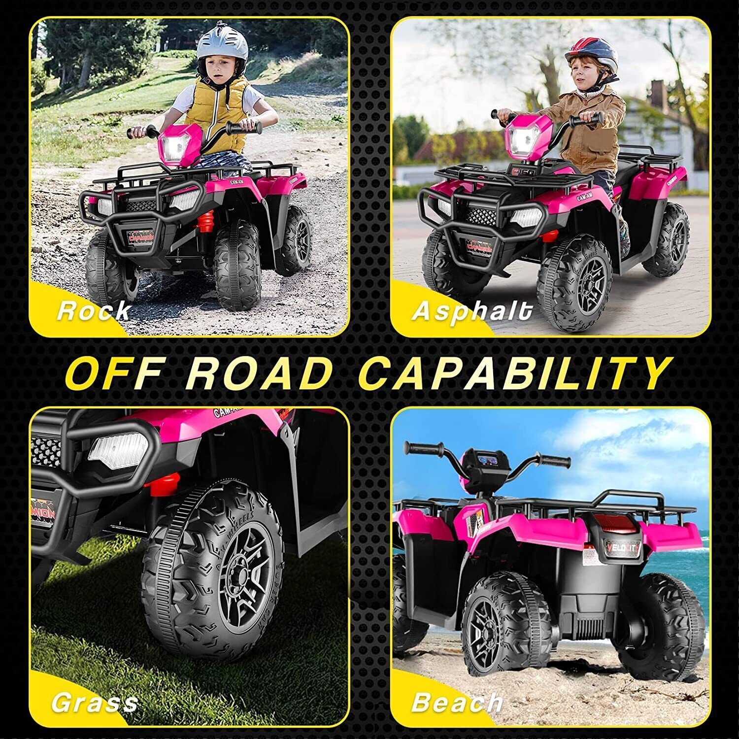 Electric 4-Wheeler ATV Quad for Kids with AUX & USB Port - Perfect Gift!